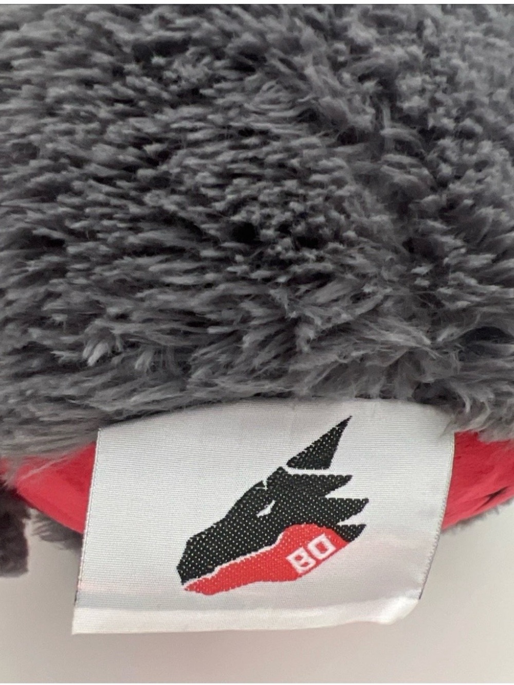 2016 Bad Dragon Duke The Dragon 8" Plush Gray Red Round RARE Stuffed Animal NWT - Picture 12 of 16